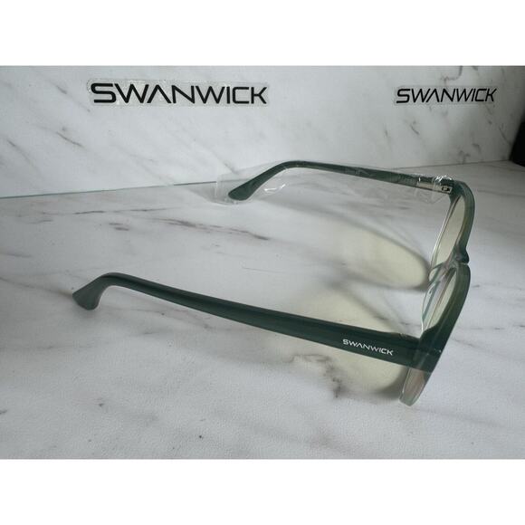 Swanwick Day Cat Eye Glasses (regular fit)  Blue Light Blocking Teal Ref 1016 - Picture 9 of 10